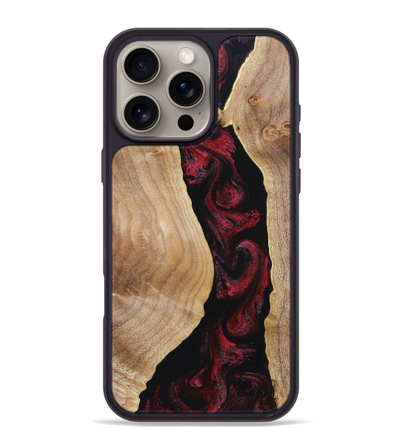 iPhone 16 Pro Max Wood Phone Case - Cordell (Red, 830217)