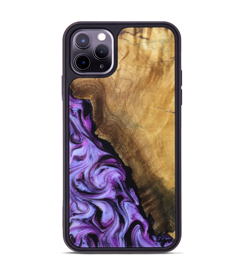 iPhone 11 Pro Max Wood Phone Case - Alvina (Purple, 830224)