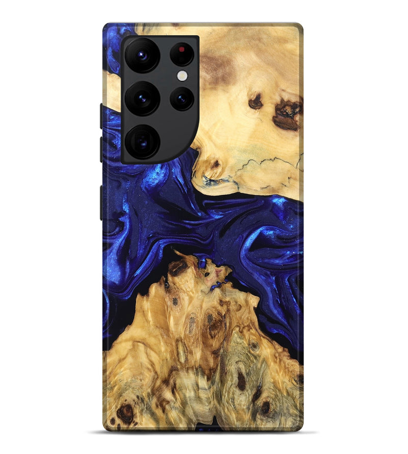 Galaxy S22 Ultra Wood Live Edge Phone Case - Conner (Blue, 830228)