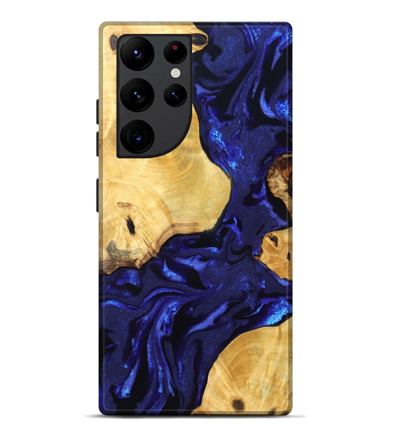 Galaxy S22 Ultra Wood Live Edge Phone Case - Kayden (Blue, 830229)