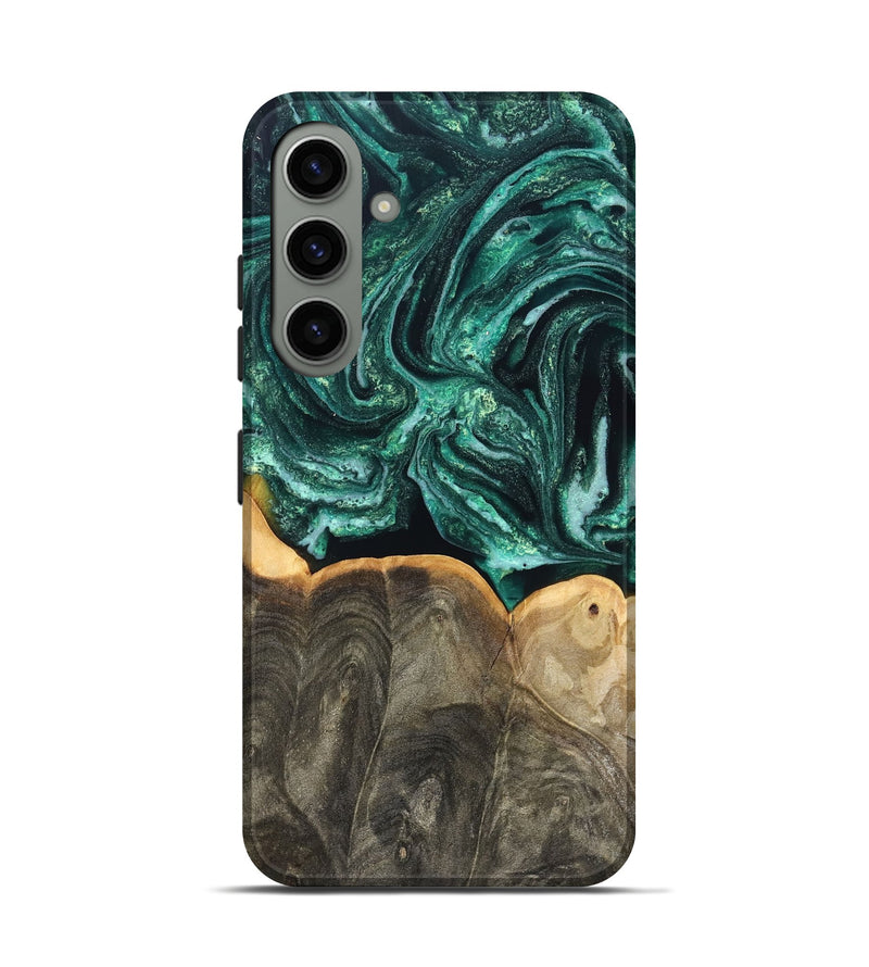 Galaxy S24 Wood Live Edge Phone Case - Misael (Green, 830231)
