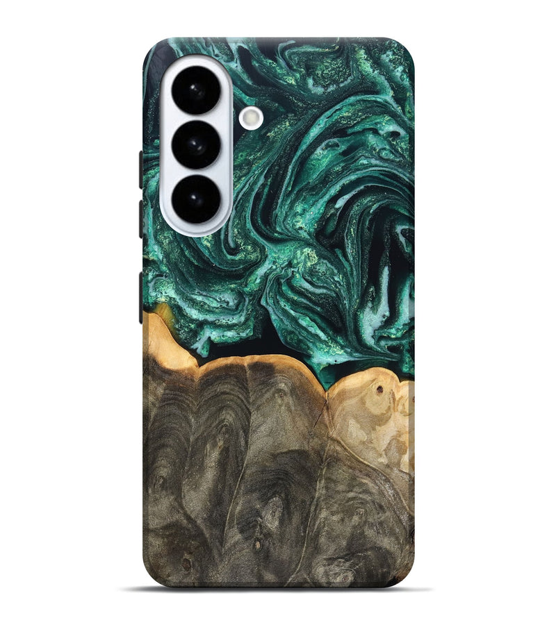 Galaxy S26 Plus Wood Live Edge Phone Case - Misael (Green, 830231)