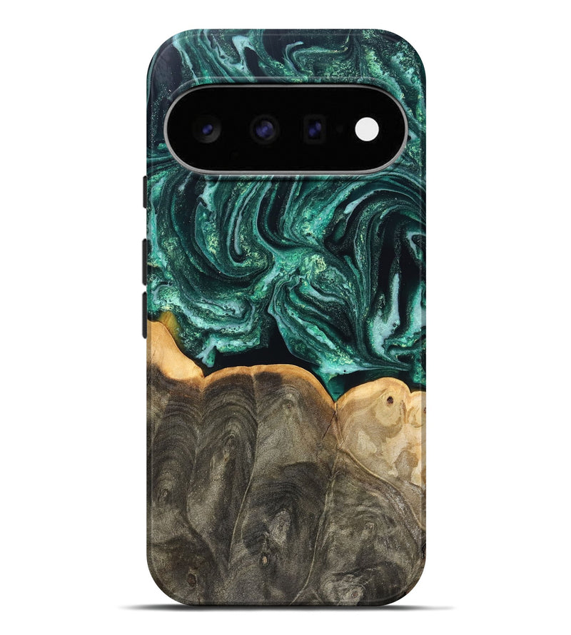 Pixel 11 Pro XL Wood Live Edge Phone Case - Misael (Green, 830231)