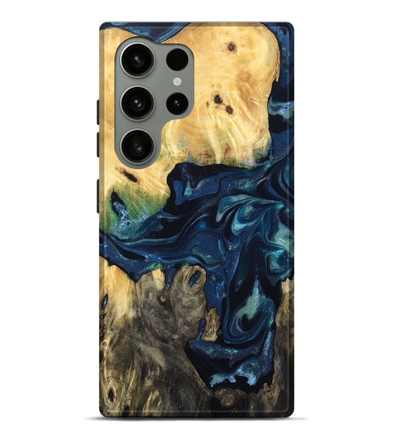 Galaxy S24 Ultra Wood Live Edge Phone Case - Dayna (Blue, 830233)