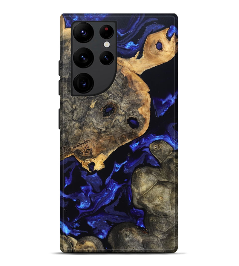 Galaxy S22 Ultra Wood Live Edge Phone Case - Casie (Blue, 830234)