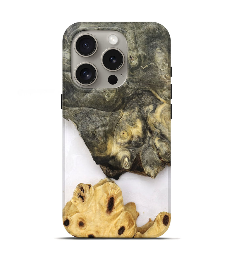 iPhone 16 Pro Wood Live Edge Phone Case - Clover (Clear, 830240)