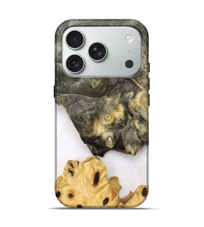 iPhone 18 Pro Wood Live Edge Phone Case - Clover (Clear, 830240)
