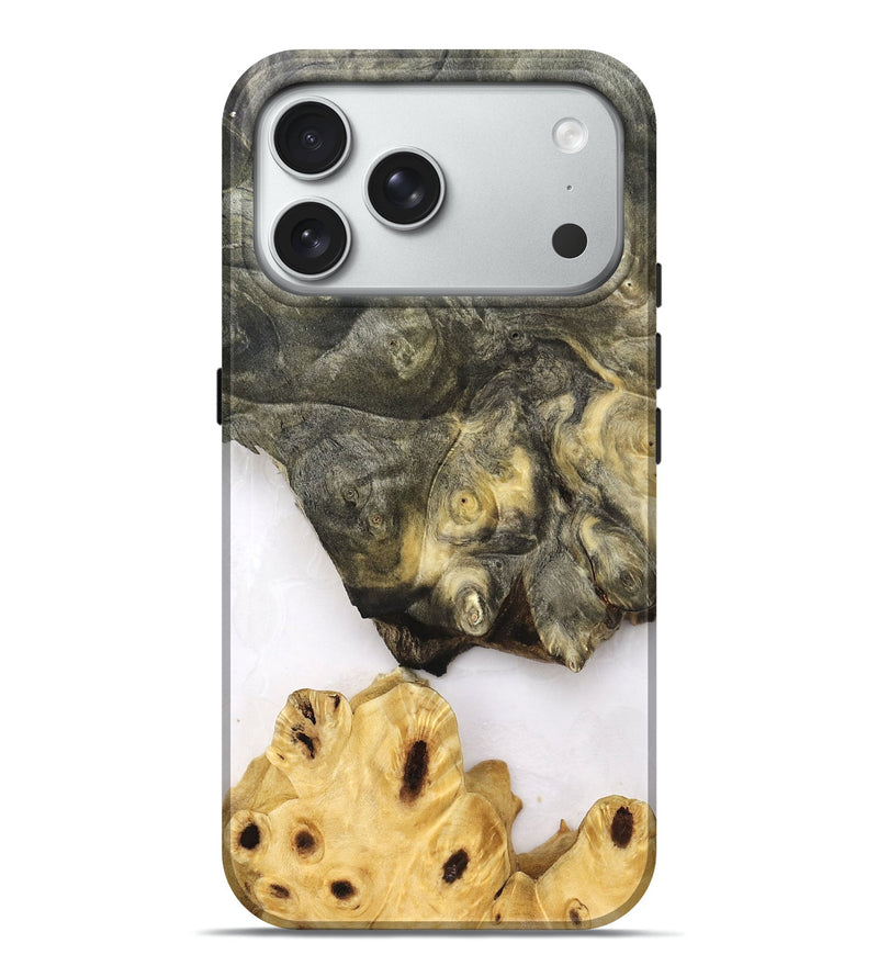 iPhone 18 Pro Max Wood Live Edge Phone Case - Clover (Clear, 830240)