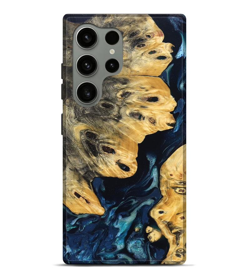 Galaxy S24 Ultra Wood Live Edge Phone Case - Aracely (Blue, 830242)