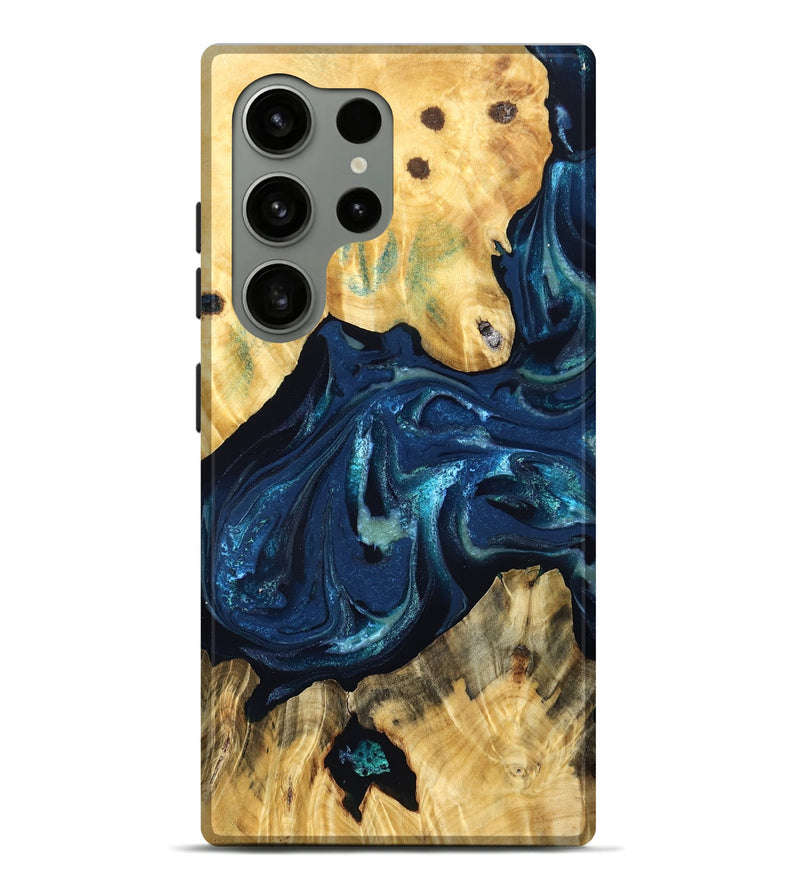 Galaxy S24 Ultra Wood Live Edge Phone Case - Siobhan (Blue, 830244)