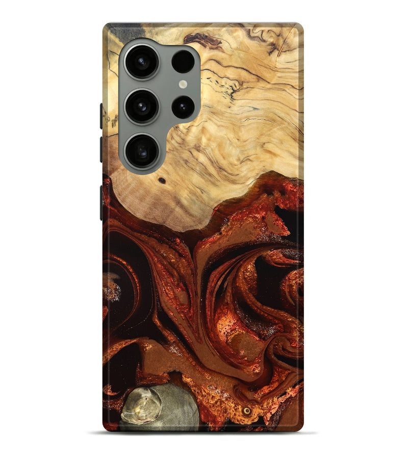 Galaxy S24 Ultra Wood Live Edge Phone Case - Jay (Red, 830249)