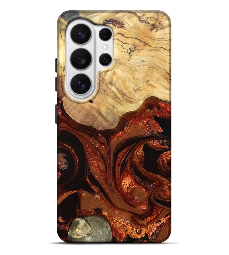 Galaxy S26 Ultra Wood Live Edge Phone Case - Jay (Red, 830249)