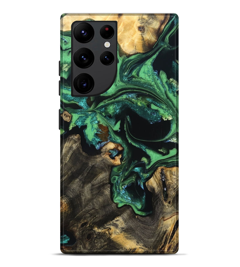 Galaxy S22 Ultra Wood Live Edge Phone Case - Aya (Green, 830250)