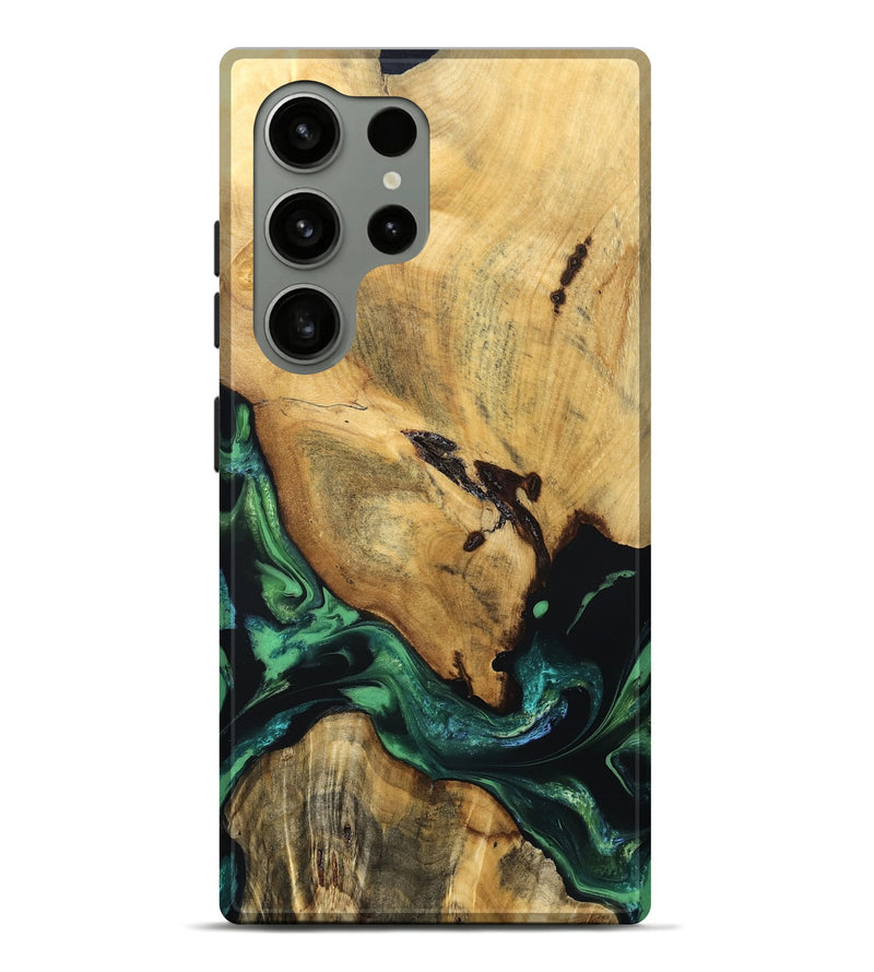 Galaxy S24 Ultra Wood Live Edge Phone Case - Sariah (Green, 830251)
