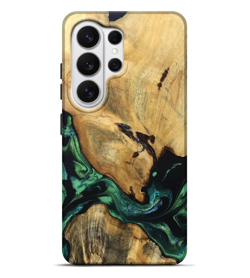 Galaxy S26 Ultra Wood Live Edge Phone Case - Sariah (Green, 830251)