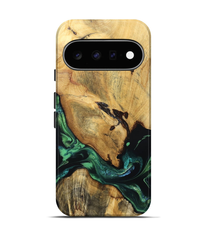 Pixel 11 Wood Live Edge Phone Case - Sariah (Green, 830251)