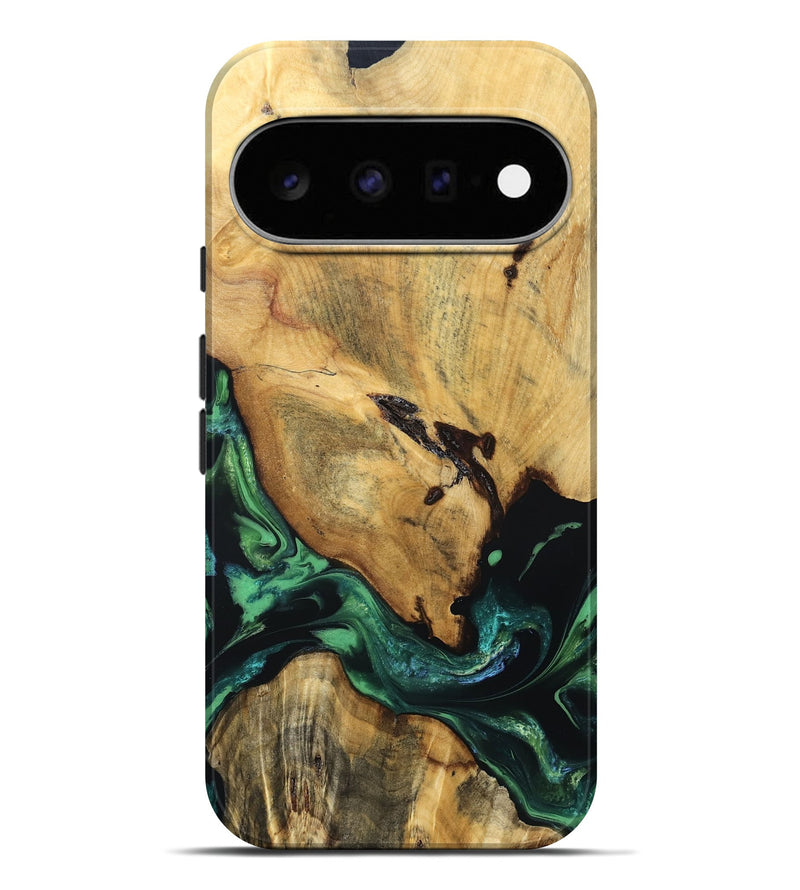 Pixel 11 Pro XL Wood Live Edge Phone Case - Sariah (Green, 830251)