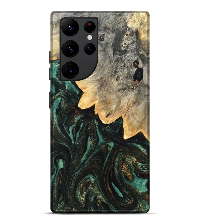 Galaxy S22 Ultra Wood Live Edge Phone Case - Russ (Green, 830254)