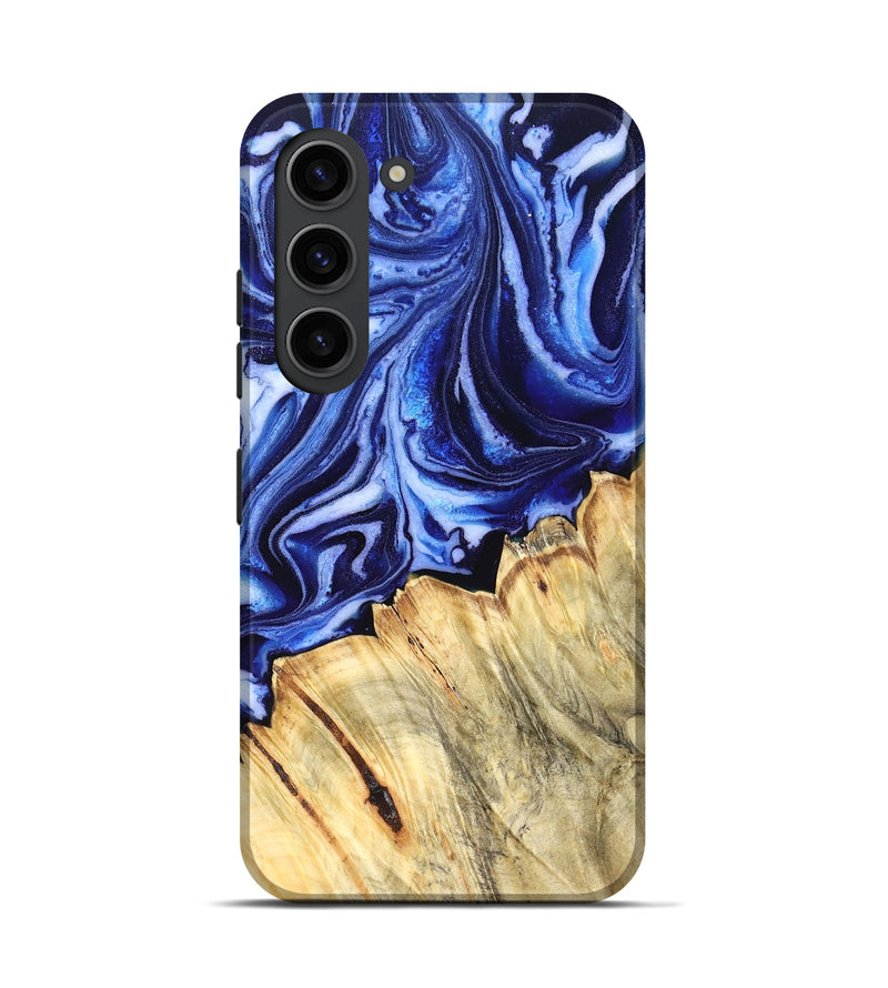 Galaxy S23 Wood Live Edge Phone Case - Coy (Blue, 830256)