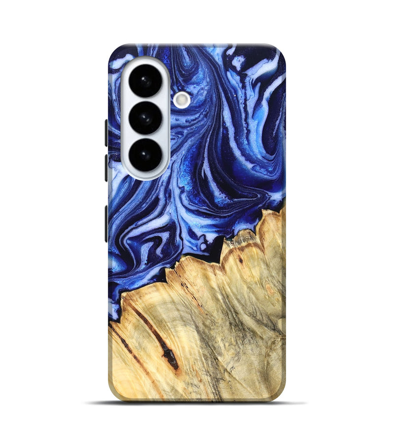 Galaxy S26 Wood Live Edge Phone Case - Coy (Blue, 830256)