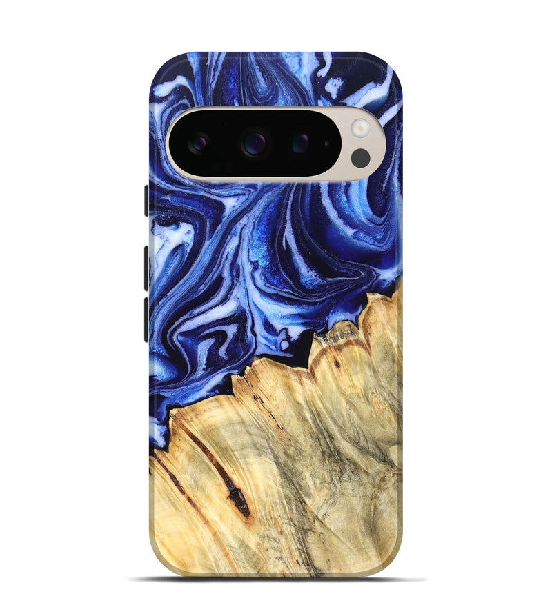 Pixel 10 Pro Wood Live Edge Phone Case - Coy (Blue, 830256)