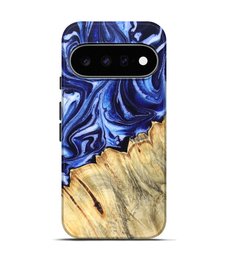 Pixel 11 Pro Wood Live Edge Phone Case - Coy (Blue, 830256)