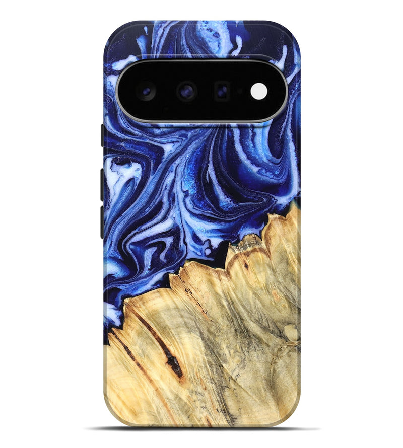 Pixel 11 Pro XL Wood Live Edge Phone Case - Coy (Blue, 830256)