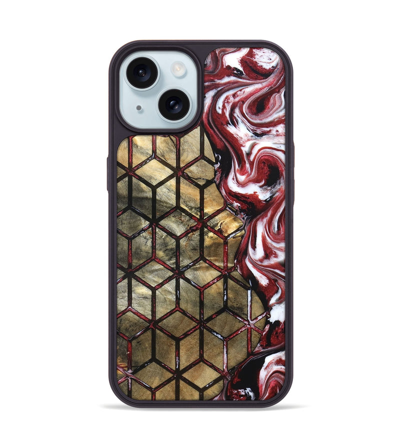 iPhone 15 Wood Phone Case - Ameer (Pattern, 830458)