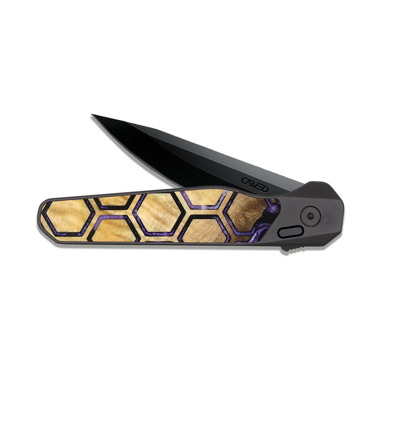EDC Dark Slate Wood Pocket Knife - Gwen (Pattern, 830460)