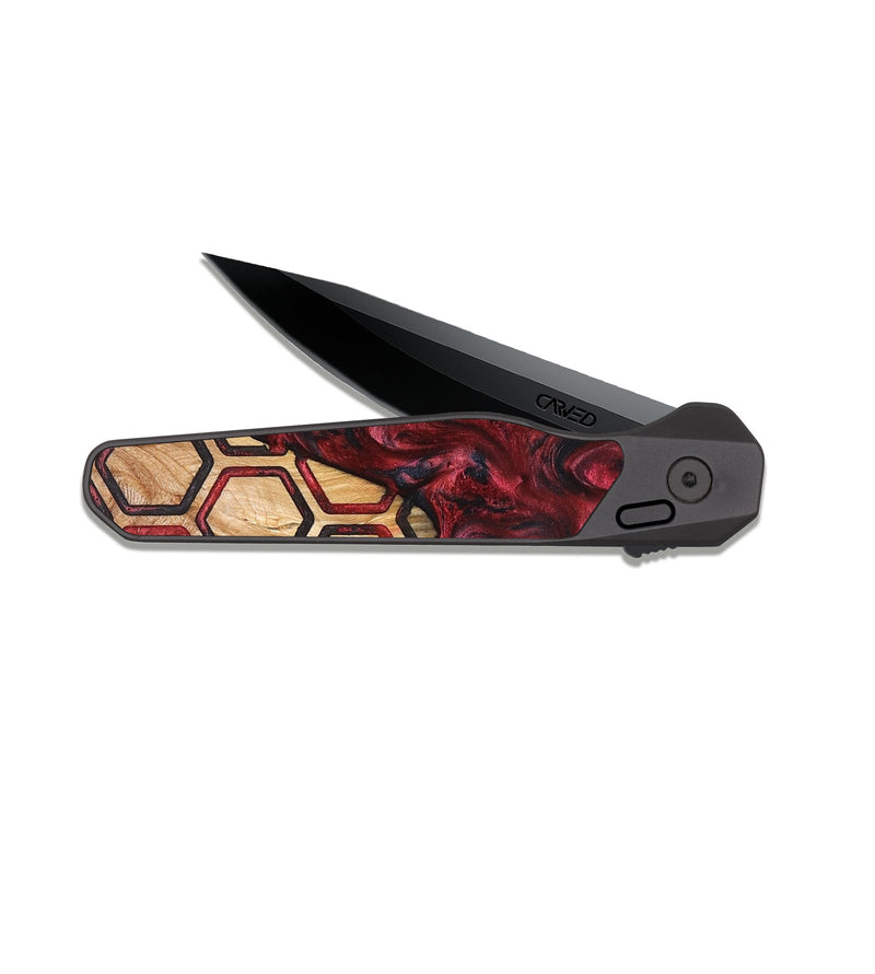 EDC Dark Slate Wood Pocket Knife - Shanda (Pattern, 830461)