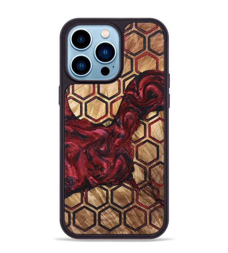 iPhone 14 Pro Max Wood Phone Case - Shanda (Pattern, 830461)