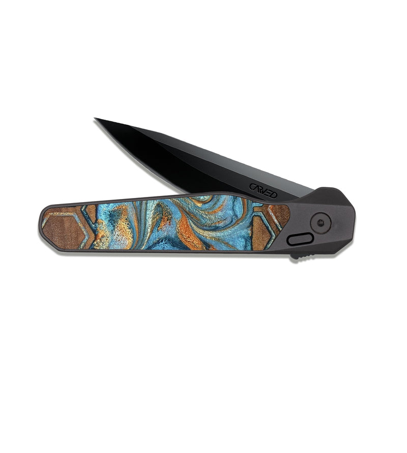 EDC Dark Slate Wood Pocket Knife - Angel (Pattern, 830469)