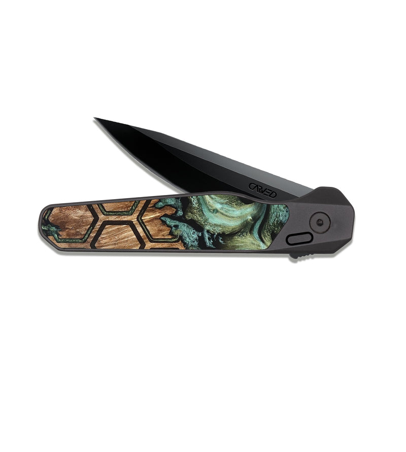 EDC Dark Slate Wood Pocket Knife - Bennie (Pattern, 830476)
