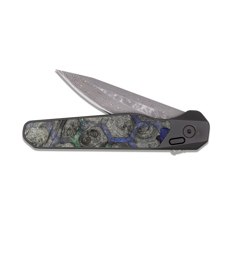 EDC Dark Damascus Wood Pocket Knife - Alannah (The Lab, 830481)
