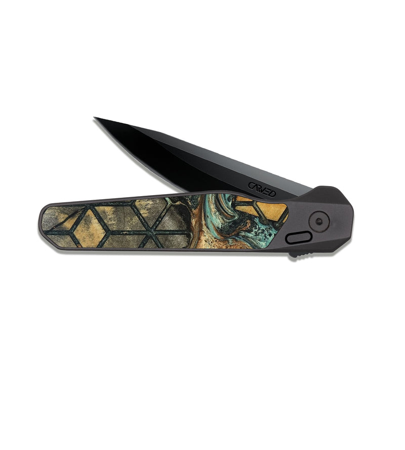 EDC Dark Slate Wood Pocket Knife - Lori (Pattern, 830498)