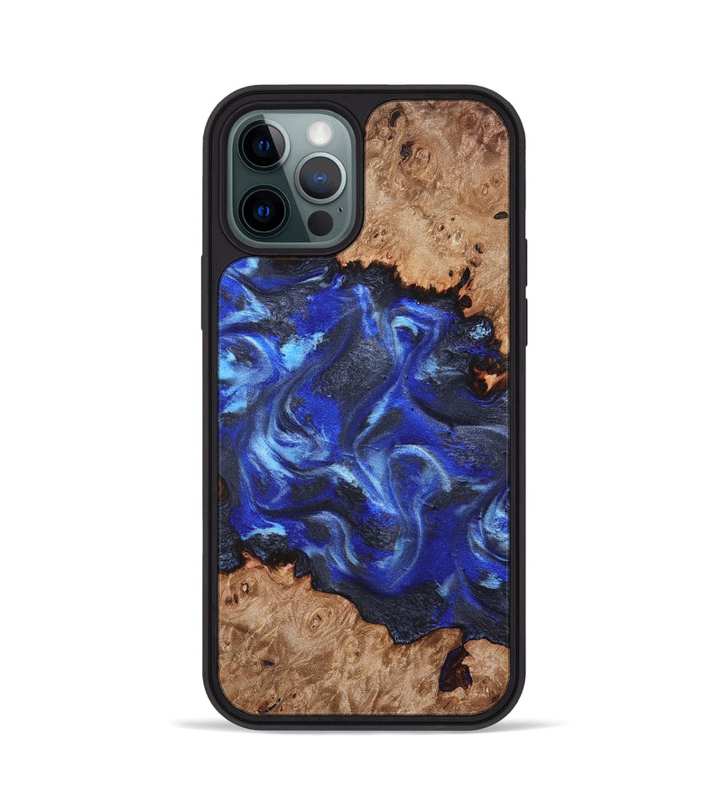 iPhone 12 Pro Wood Phone Case - Otto (Blue, 830502)