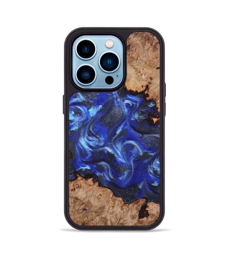 iPhone 14 Pro Wood Phone Case - Otto (Blue, 830502)