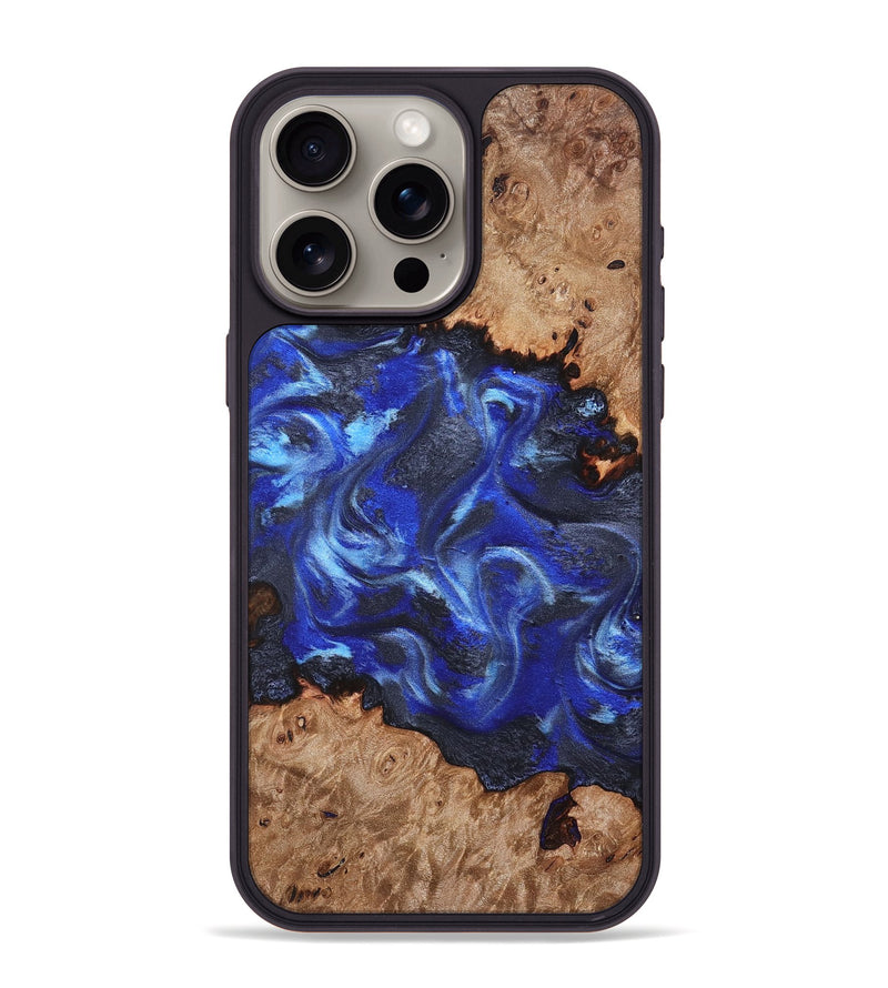 iPhone 15 Pro Max Wood Phone Case - Otto (Blue, 830502)