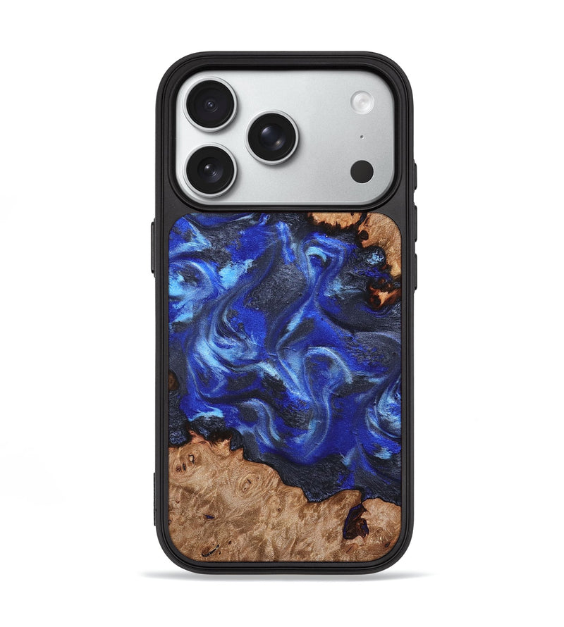 iPhone 18 Pro Wood Phone Case - Otto (Blue, 830502)