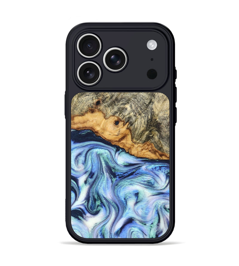 iPhone 17 Pro Wood Phone Case - Araya (Blue, 830503)