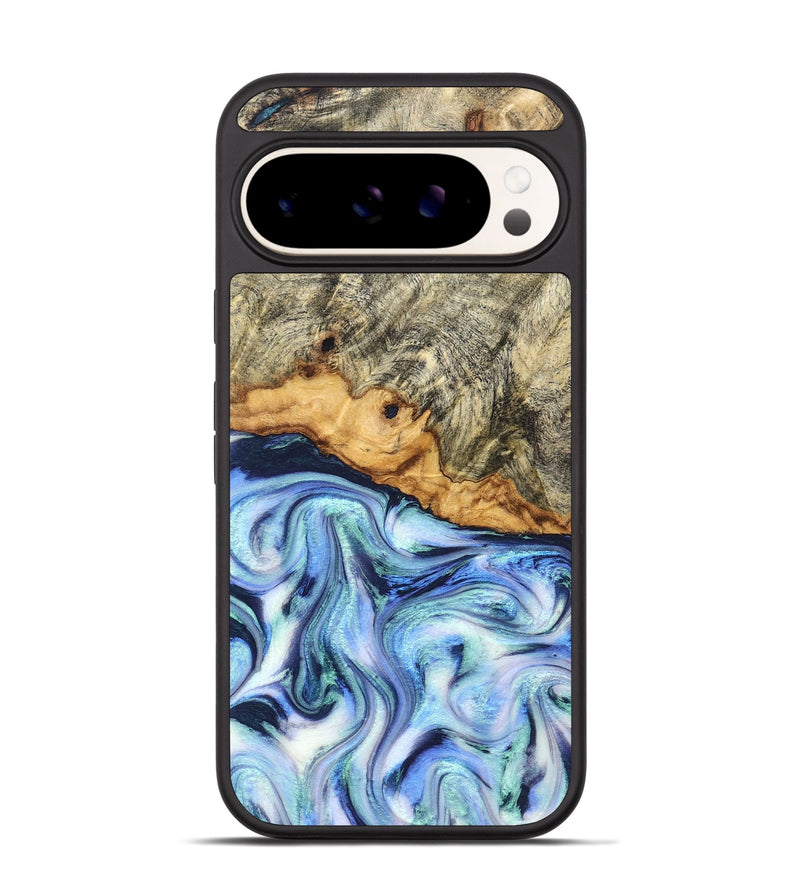 Pixel 9 Wood Phone Case - Araya (Blue, 830503)