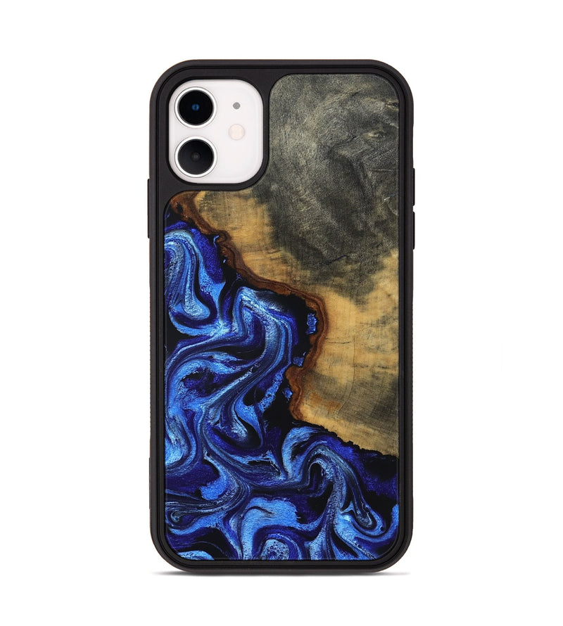iPhone 11 Wood Phone Case - Dana (Blue, 830507)