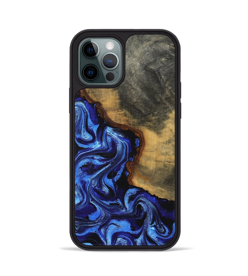 iPhone 12 Pro Wood Phone Case - Dana (Blue, 830507)