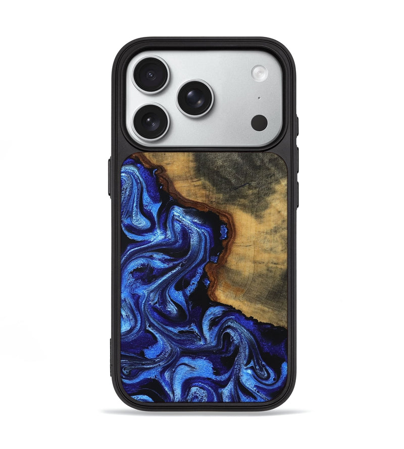 iPhone 18 Pro Wood Phone Case - Dana (Blue, 830507)