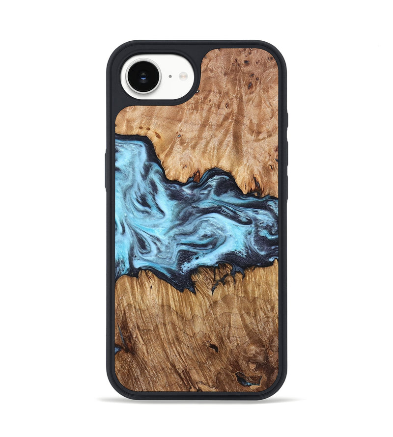 iPhone 17e Wood Phone Case - Mike (Blue, 830508)