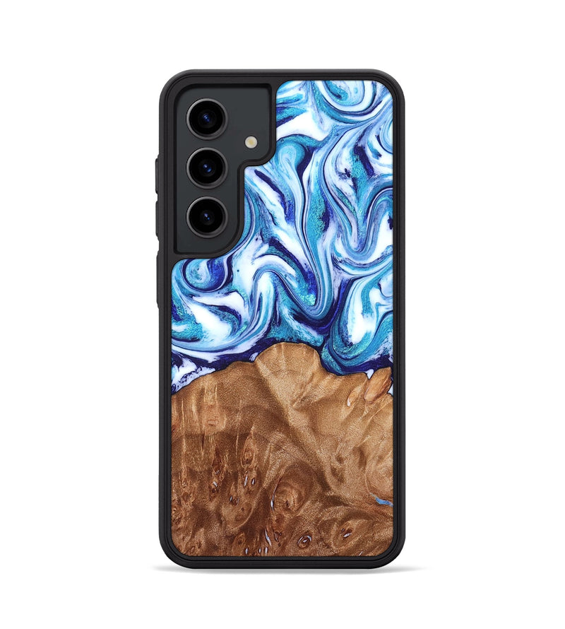Galaxy S24 Wood Phone Case - Marlyn (Blue, 830509)