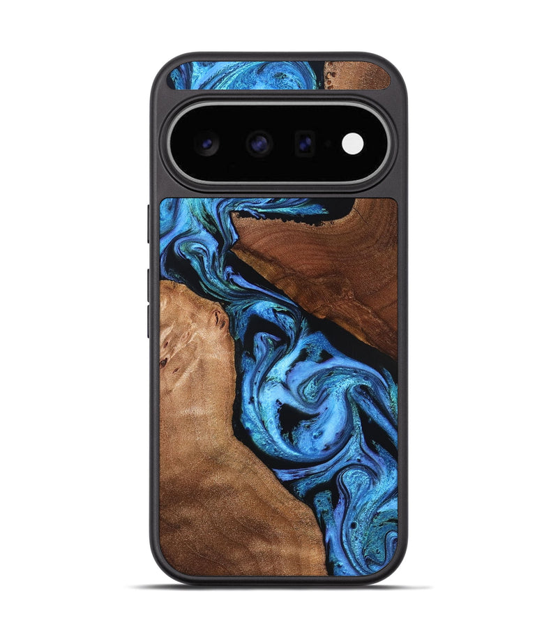 Pixel 11 Wood Phone Case - Etta (Blue, 830511)