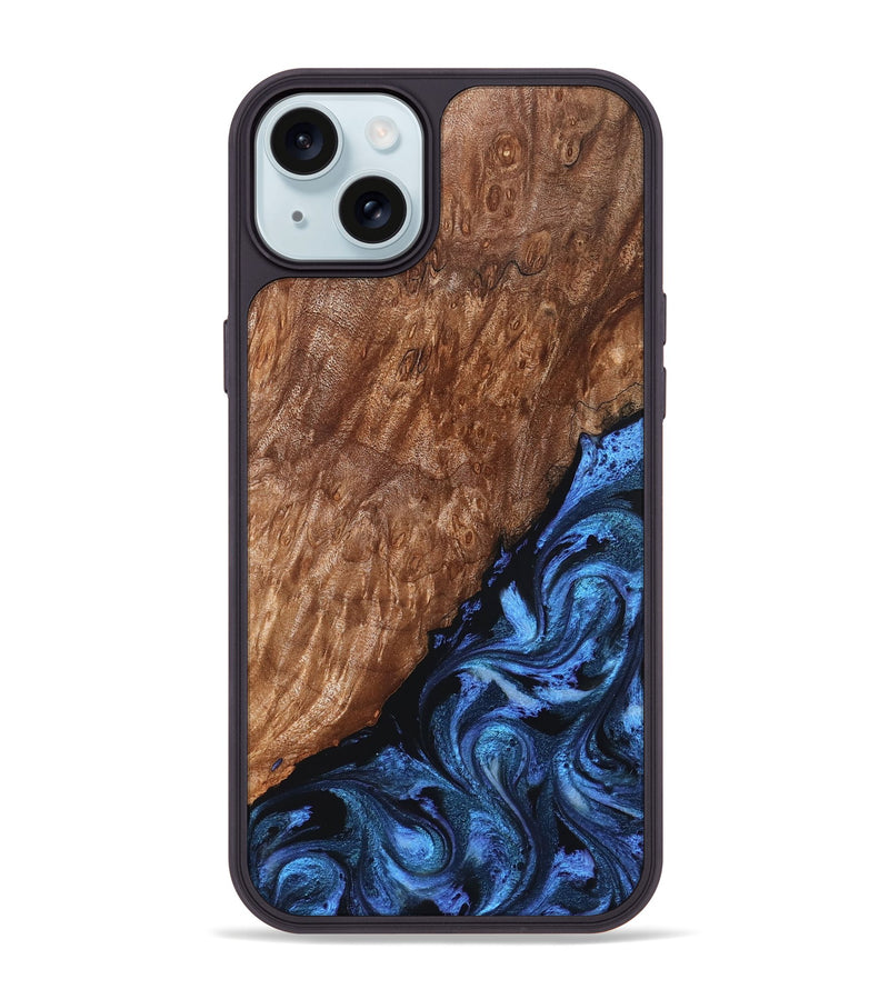 iPhone 15 Plus Wood Phone Case - Rodolfo (Blue, 830512)