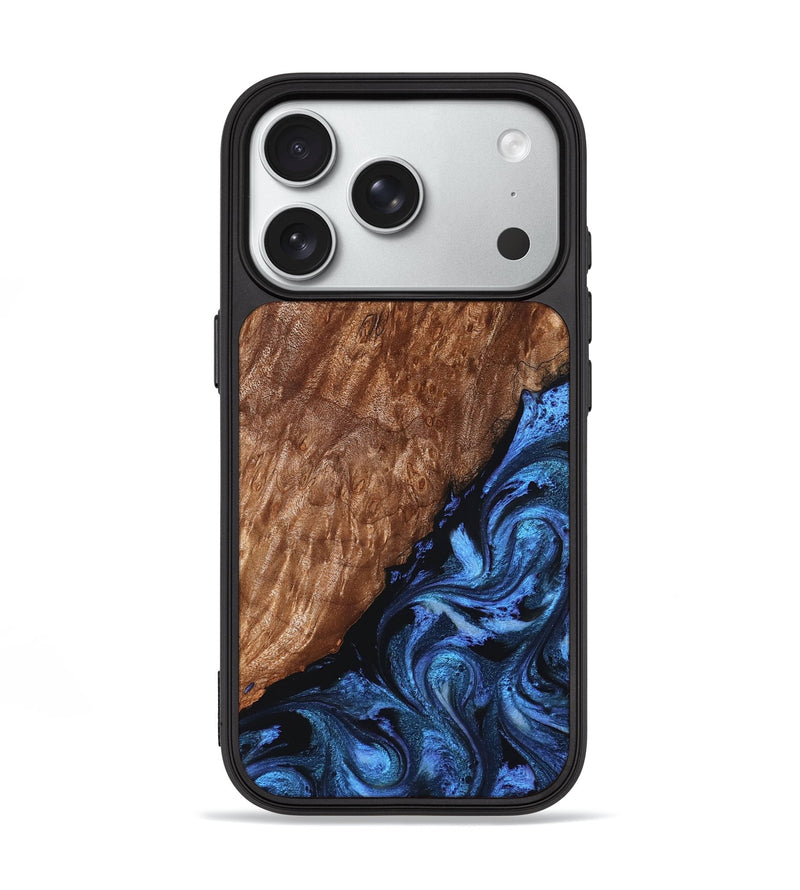 iPhone 18 Pro Wood Phone Case - Rodolfo (Blue, 830512)