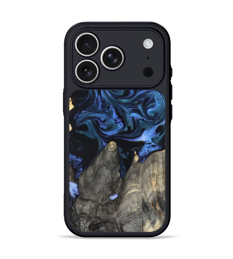 iPhone 17 Pro Wood Phone Case - Elbert (Blue, 830514)